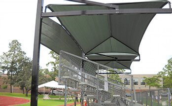 custom shade structures bleacher shade designs