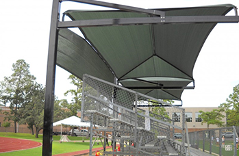 custom shade structures bleacher shade designs