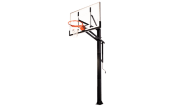 Driveway Series D560 Ryval Hoops In Ground Adjustable Basketball Goal with 60 inch Tempered Glass Backboard 5x5 Pole