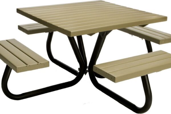 LG Amenities Park Series Square PVC Picnic Table