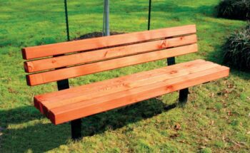 LG Amenities Redwood Series 6 Redwood Bench with Back