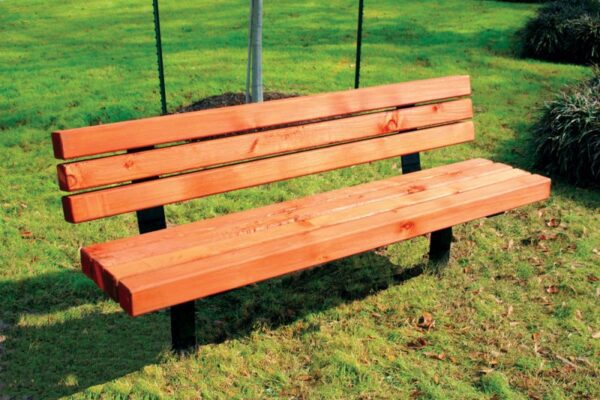 LG Amenities Redwood Series 6 Redwood Bench with Back