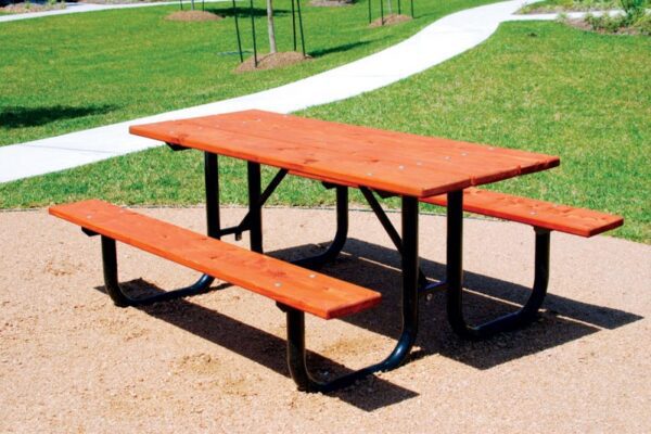 LG Amenities Redwood Series 6 Redwood Picnic Table