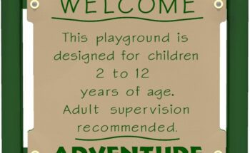 LG Panel playground welcome sign