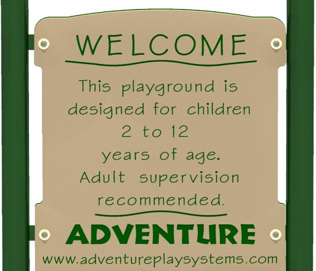 LG Panel playground welcome sign