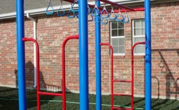 LG Stand Alone Trapeze Double 8ft. Blue Red