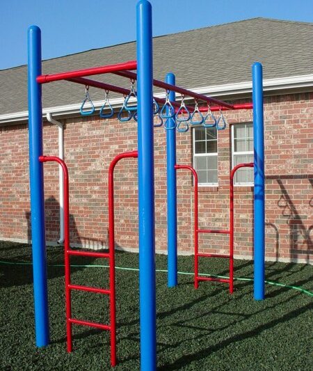 LG Stand Alone Trapeze Double 8ft. Blue Red
