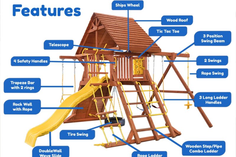 Parrot Island Playcenter with Wood Roof | Tree Frogs