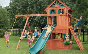 Parrot Island Fort XL with Treehouse & Playhouse Panels