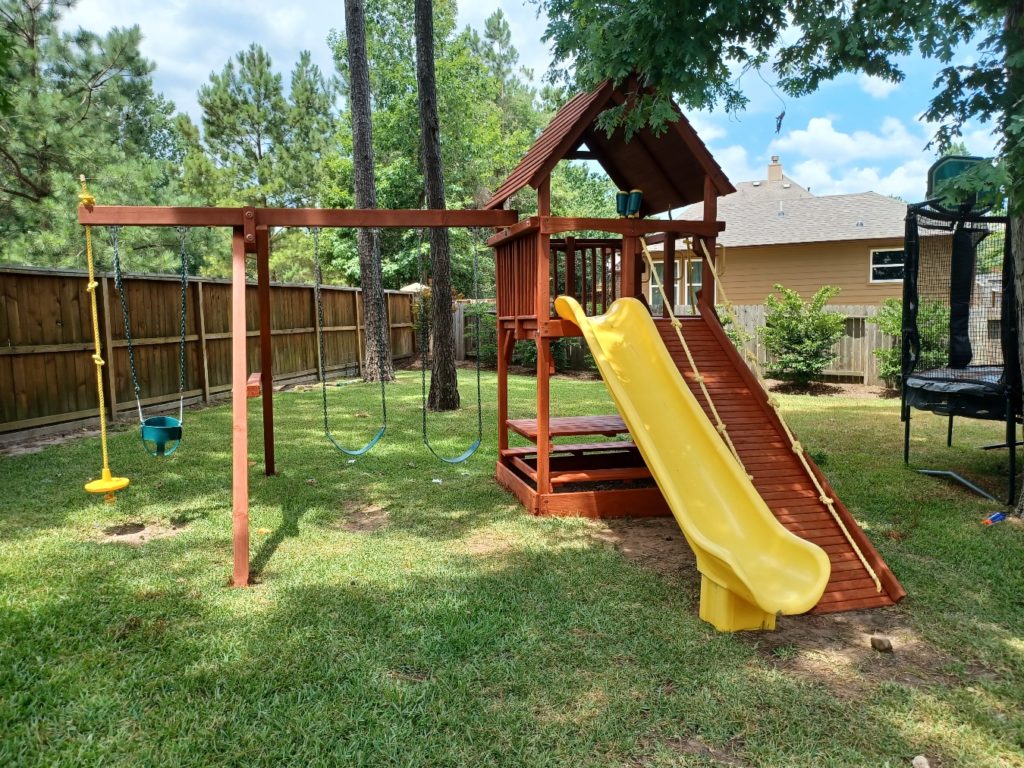 Tree Frogs Showrooms Swing Set Install