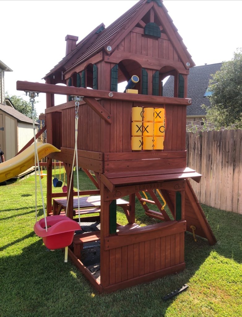 Tree Frogs Showrooms Swing Set Install