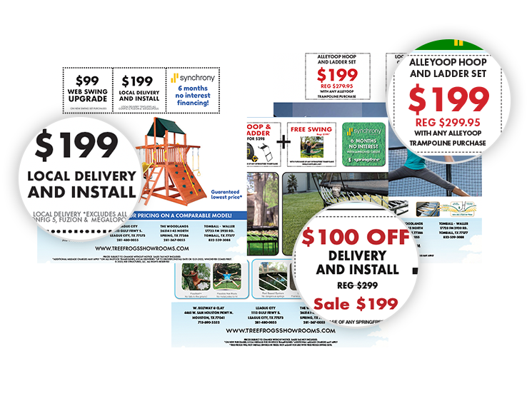 treefrogs showroom flyer graphic UNIVERSAL