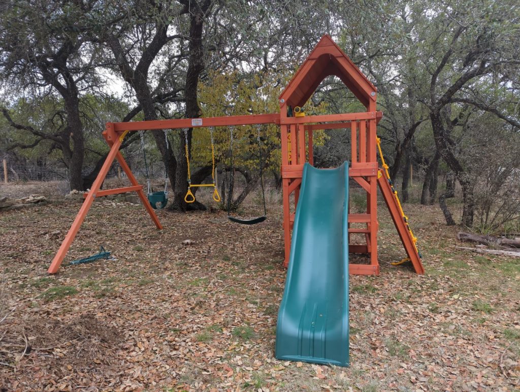 Austin TX swing set install 2