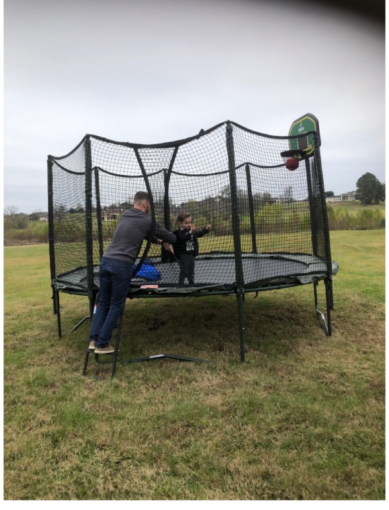 Montgomery TX trampoline install 2