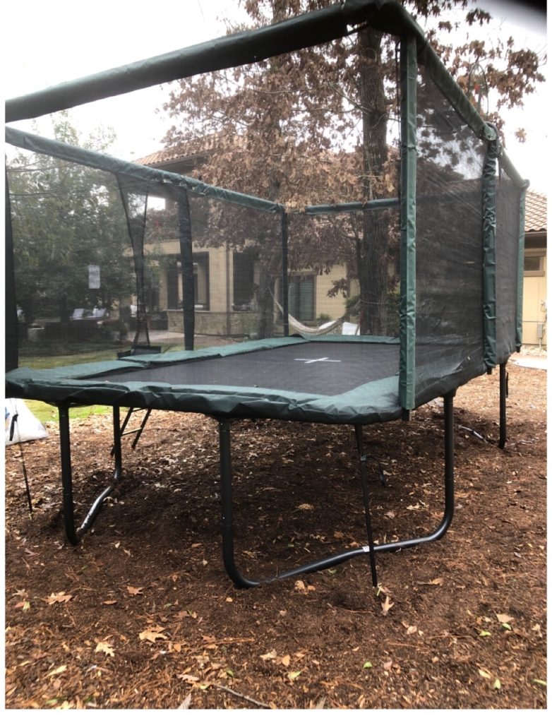 Montgomery TX trampoline install 3