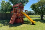 Parrot Island Fort XL Wood Roof, Snack Bar & Playhouse Panels Installed 6