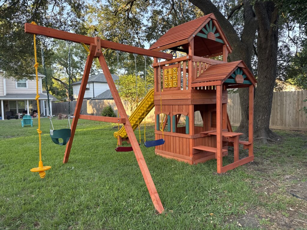 Jersery TX 1 Tree Frogs Swing Sets Install