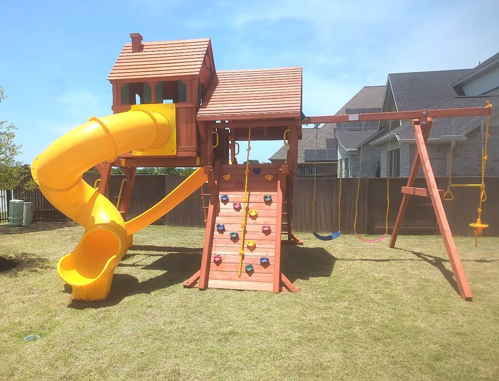 Katy TX 1 Tree Frogs Swing Sets Install