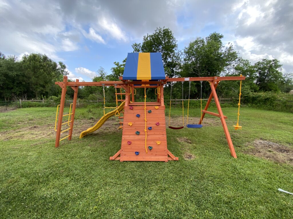 Santa Fe TX 1 Tree Frogs Swing Sets Install