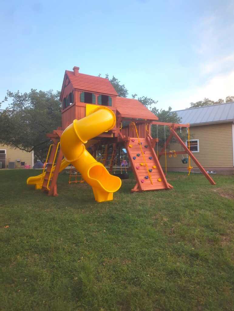Spicewood TX 1 Tree Frogs Swing Sets Install