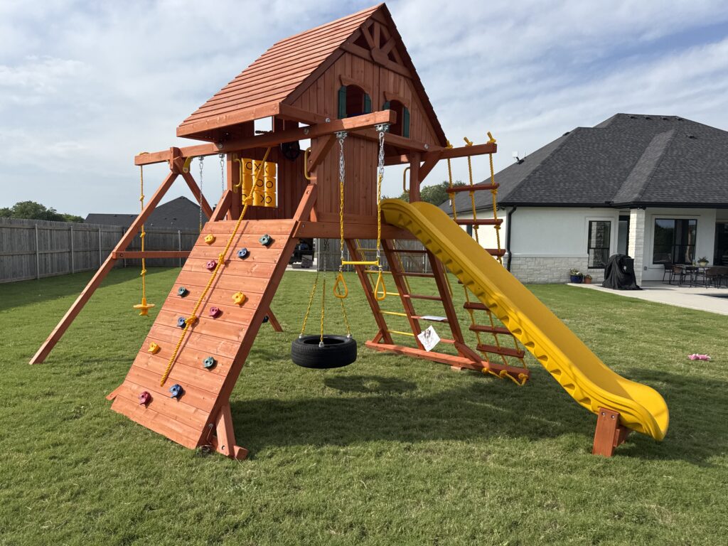Troy TX 1 Tree Frogs Swing Sets Install