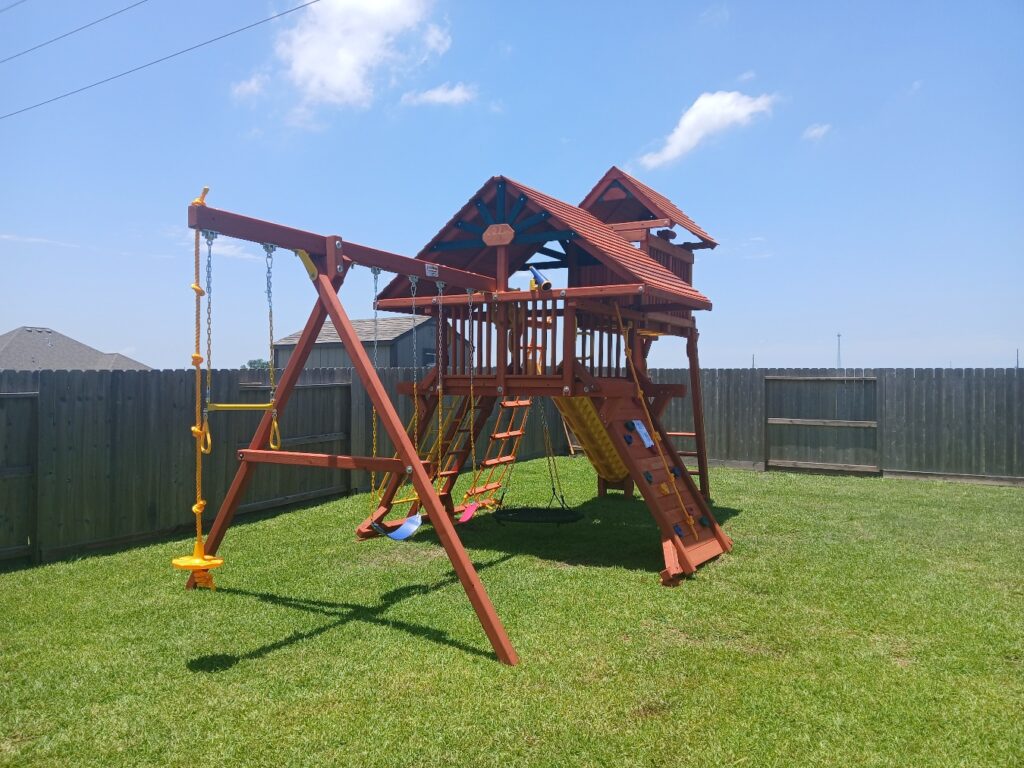 Mont Belvieu TX 1 Tree Frogs Swing Sets Install