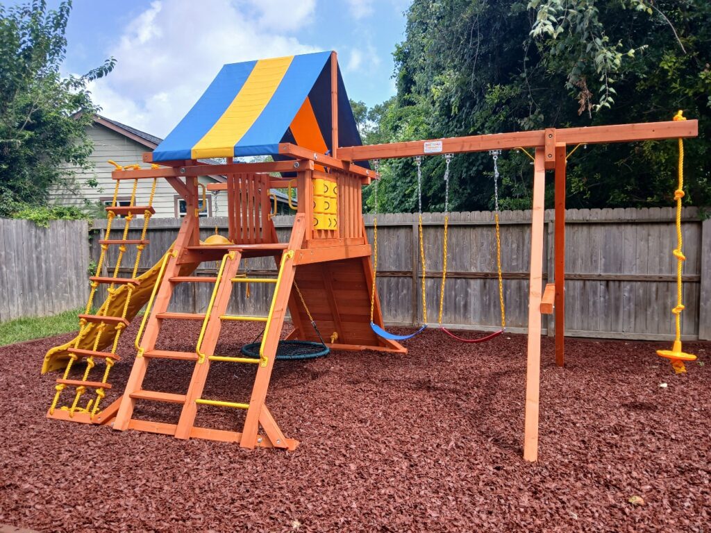 Houston TX 2 Tree Frogs Swing Sets Install