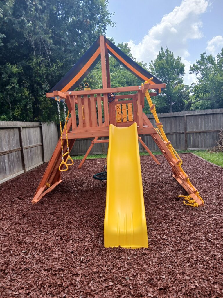 Houston TX 3 Tree Frogs Swing Sets Install