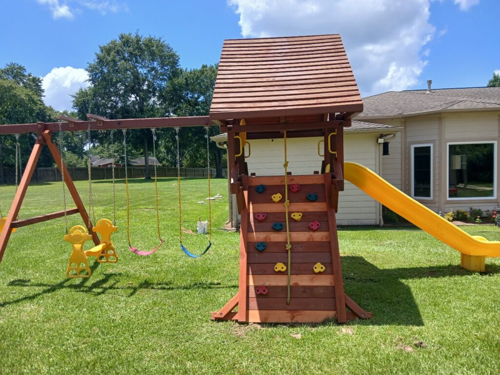 Willis TX 2 Tree Frogs Swing Sets Install