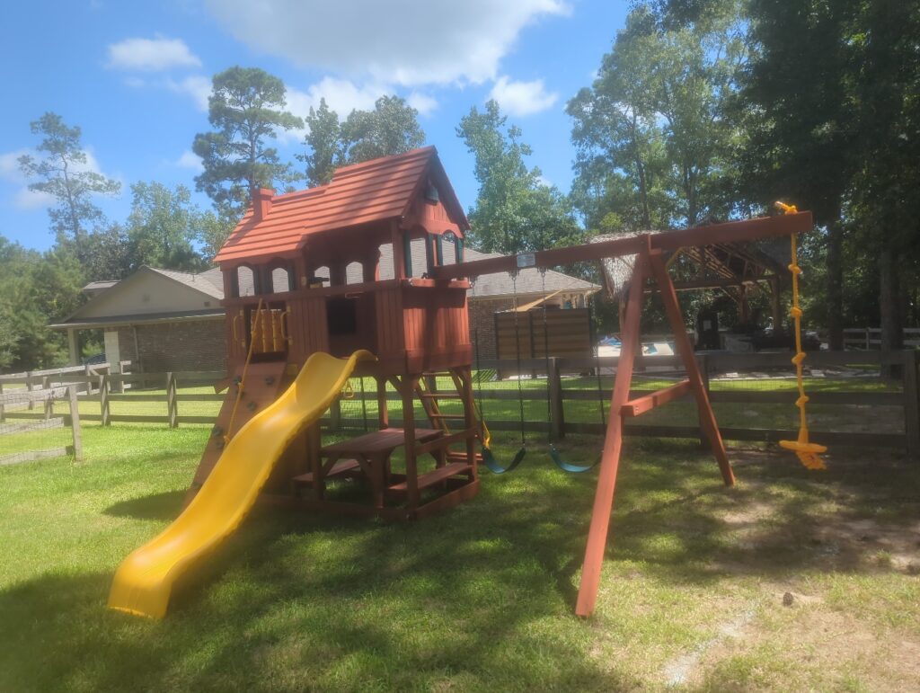 Anahuac TX 1 Tree Frogs Swing Sets Install