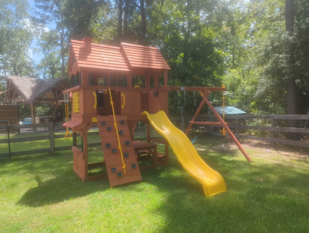 Anahuac TX 2 Tree Frogs Swing Sets Install