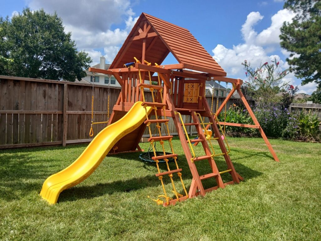 Conroe TX 1 Tree Frogs Swing Sets Install