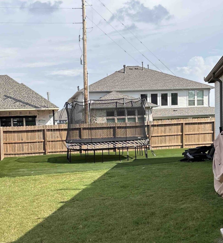 Fulshear TX 1 Trampoline Install