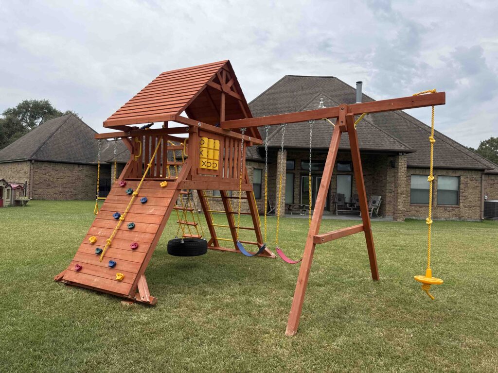 Santa Fe TX 1 Tree Frogs Swing Sets Install