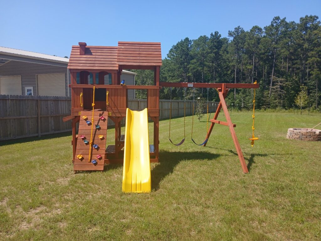 Conroe TX 1 Tree Frogs Swing Sets Install