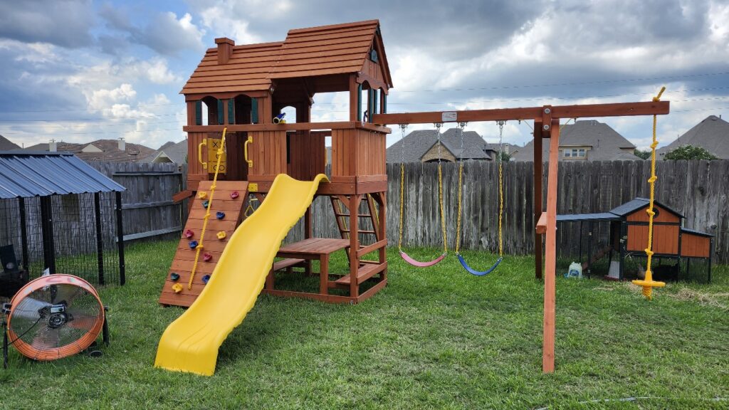 Cypress TX 1 Tree Frogs Swing Sets Install