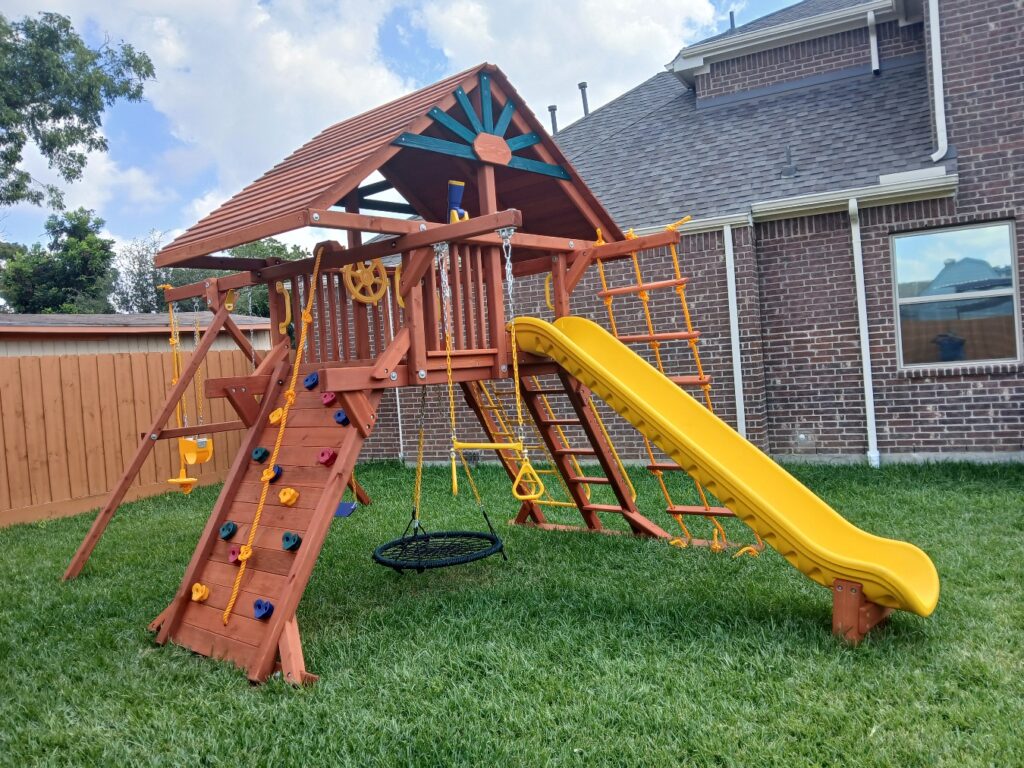 Houston TX 1 Tree Frogs Swing Sets Install