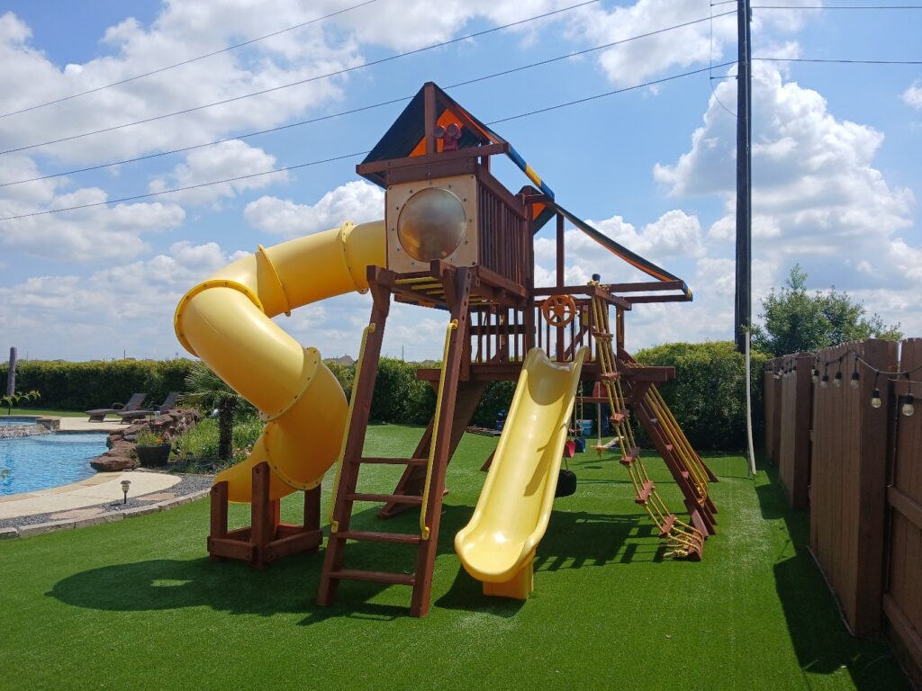 Katy TX 1 Tree Frogs Swing Sets Install