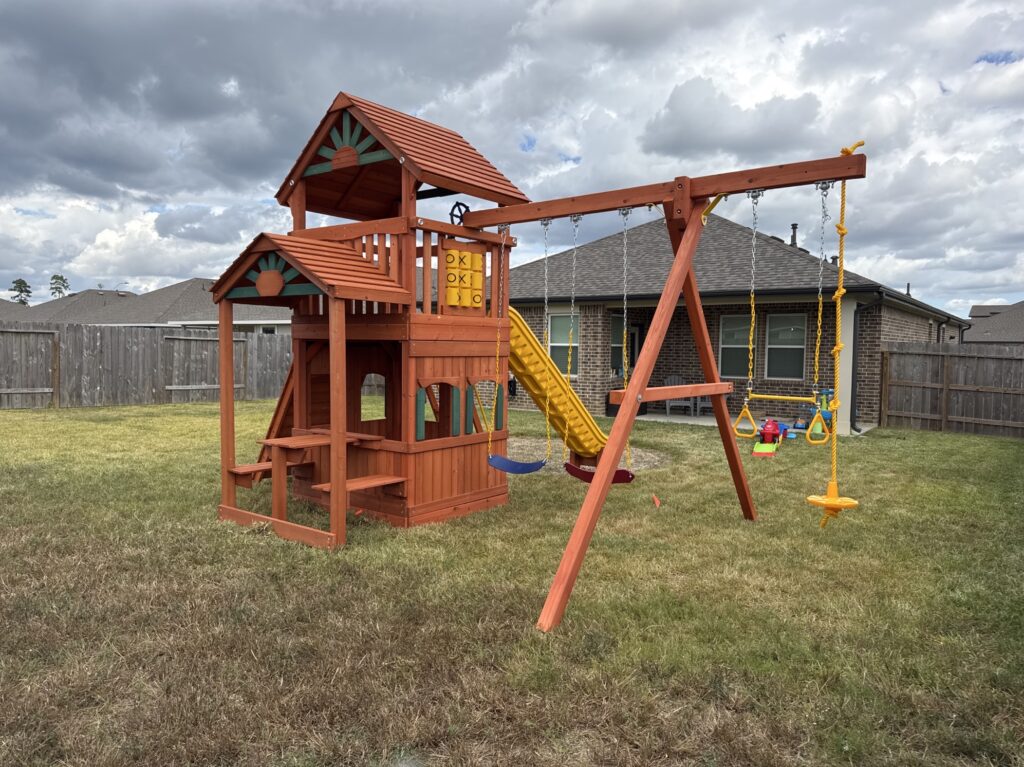 Anahuac TX 1 Tree Frogs Swing Sets Install