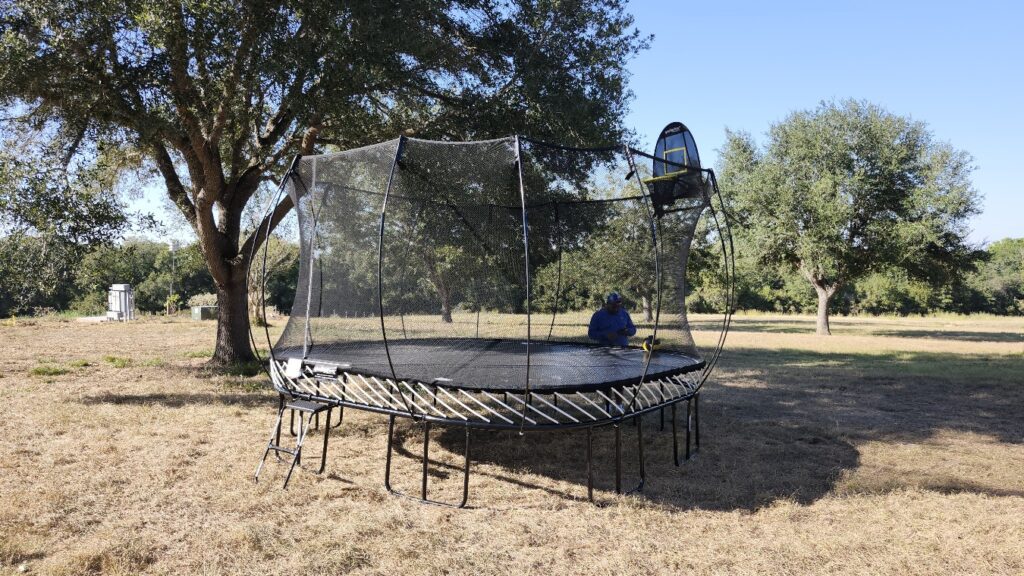Bellville TX 1 Trampoline Install