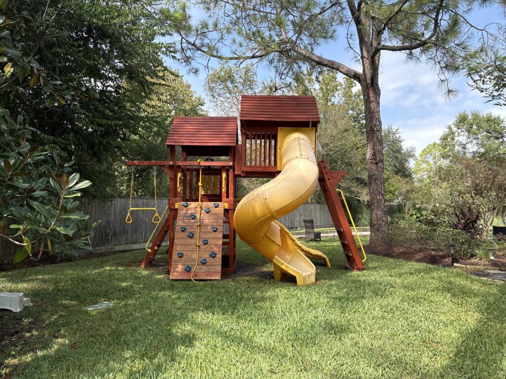 Friendswoood TX 1 Tree Frogs Swing Sets Install