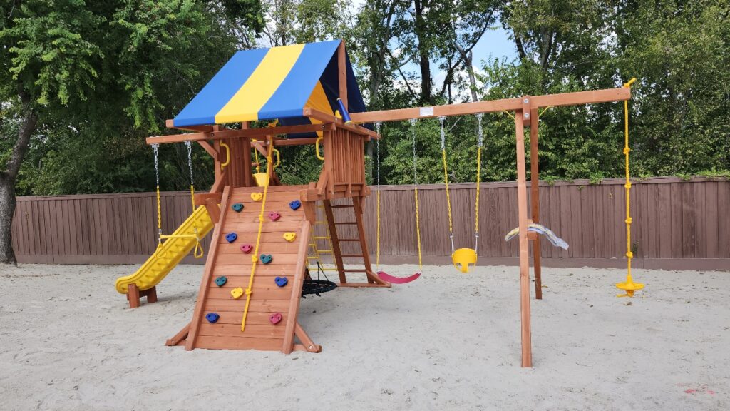 Houston TX 2 Tree Frogs Swing Sets Install