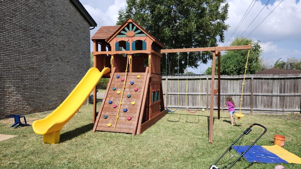 La Porte TX 1 Tree Frogs Swing Sets Install