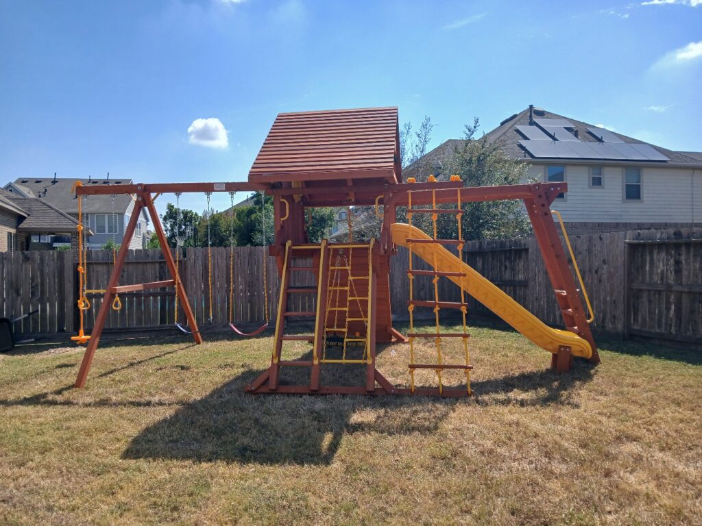 Richmond TX 1 Tree Frogs Swing Sets Install