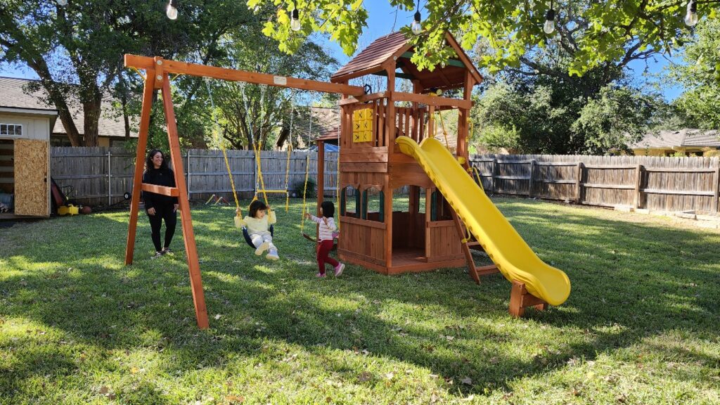 Austin TX 1 Tree Frogs Swing Sets Install