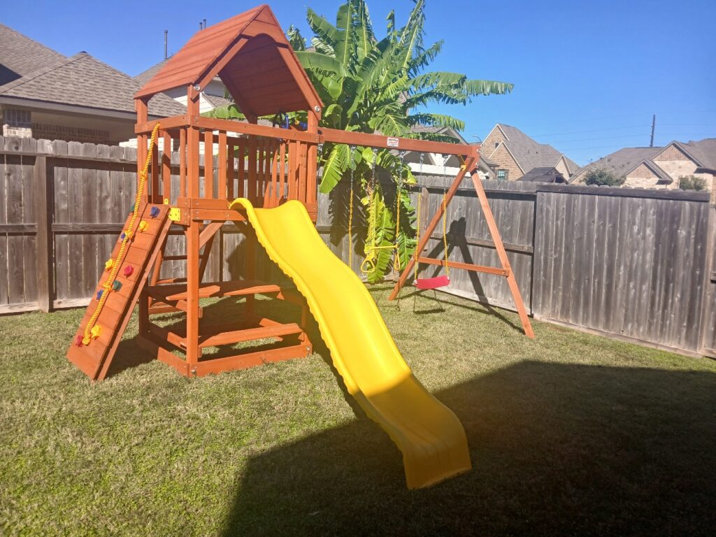 Richmond TX 1 Tree Frogs Swing Sets Install