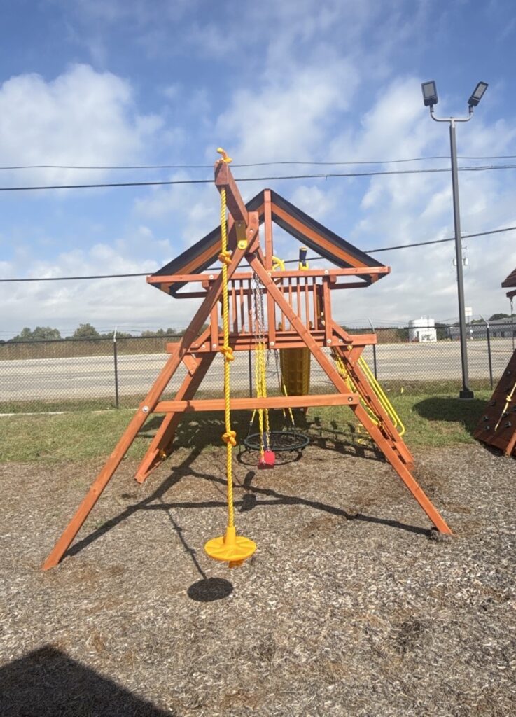 Tomball TX 1 Tree Frogs Swing Sets Install