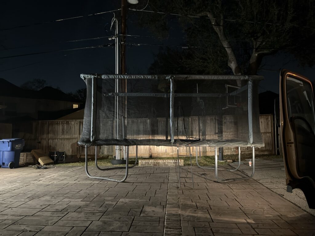 Houston TX 1 Trampoline Install