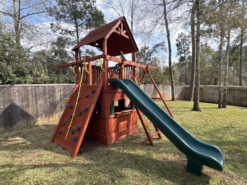 Montgomery TX 2 Tree Frogs Swing Sets Install