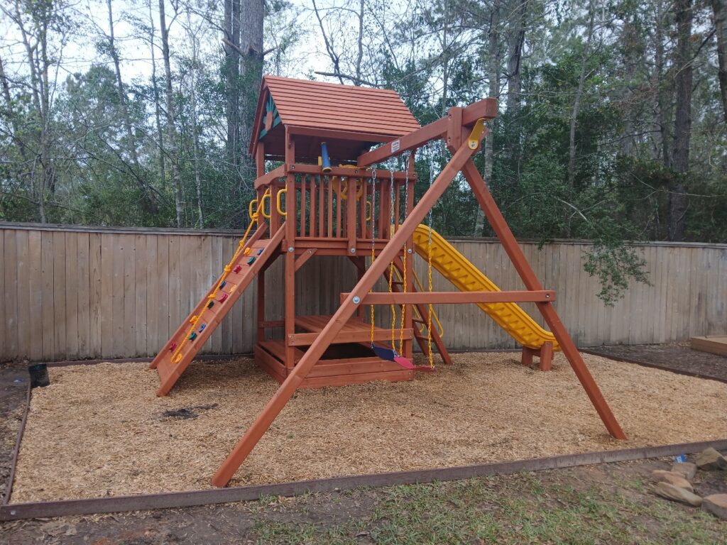 Mongomery TX 1 Tree Frogs Swing Sets Install